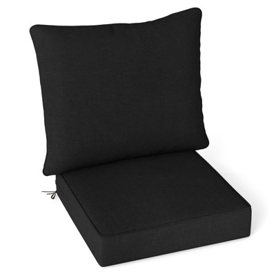Tangkula Deep Seat Chair Cushion Pads Set Indoor/Outdoor w/ Rope Belts