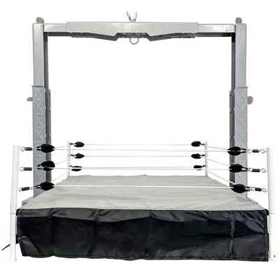Wrestling Ring & Grab The Gear Adjustable Playset for WWE & AEW Wrestling Action Figures