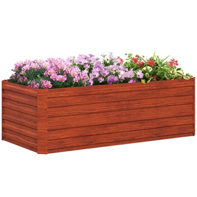 DSVIMOY Planters, 23.25" Tall Rectangle
Raised Garedn Planter, Outdoor Garden Raised Planter Box for Flowers, Red, 70.75"*35.5"*23.25"