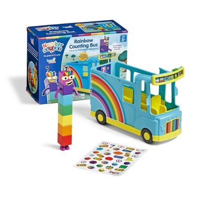 Hand2Mind NumberBlocks Rainbow Numberland Bus: Math Learning Kit with Stickers & Activity Guide for Kids