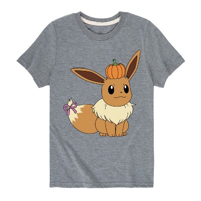 Boys' - Pokémon - Eevee Halloween Pumpkin Short Sleeve Graphic T-Shirt