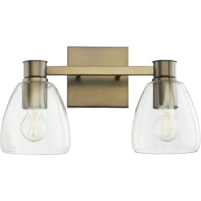 Quorum Lighting Relo 2 - Light Vanity in  Dark Brass
