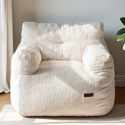 MAXYOYO Bean Bag Chair, Tufted Corduroy Bean Bag Couch Lazy Chair with Filler for Adult Teen