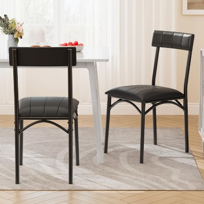 ODK Bar Stools Set of 2, Kitchen Bar Stools with Footrest, 25.5 Inches Upholstered Bar Chairs with Back, 2 Counter Height Barstools for Counter Bar