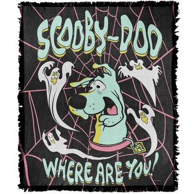Scooby Doo! Spooky Ghosts Blanket 50"x60" Woven Tapestry