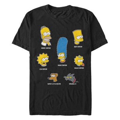 Men's The Simpsons Family Faces T-Shirt