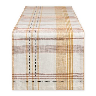Design Imports Veranda Plaid Table Runner
