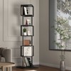 MOEPISY 6 Tier Rotating Bookshelf, Floor Rack Simple Bookcase Black - 3 of 4