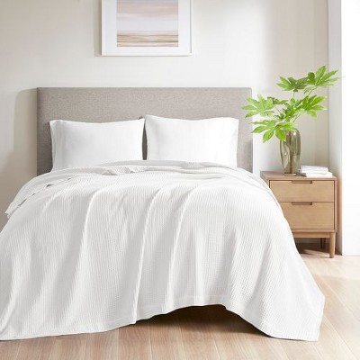 NicBex Cotton Waffle Weave Blanket – Full/Queen Size Ultra Soft Throw Blanket for Couch/Bed, Lightweight Throw Blankets for Bed, All-Season Blanket