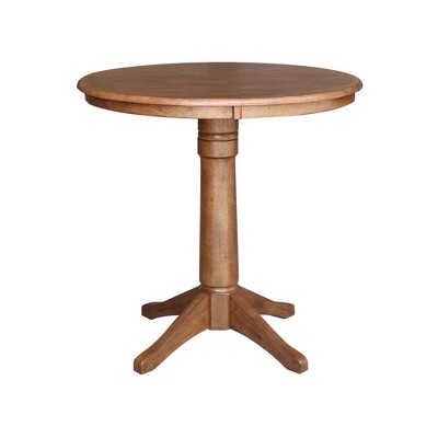 Madeline Round Top Pedestal Table Hickory Brown - International Concepts
