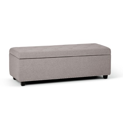 NicBex Modern Ottoman with Storage Design, Ottoman Foot Rest with Tufted Diamond Detail and Nail Head Trim for Bedroom, Living Room, Gray