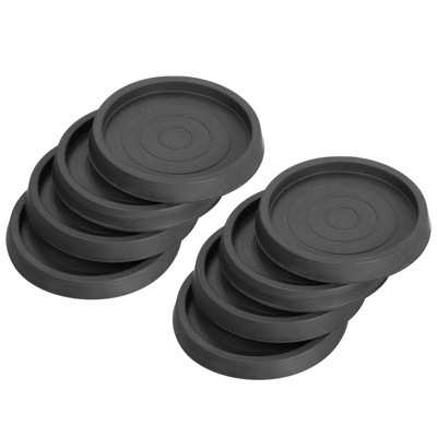 Unique Bargains Round Non-Slip Chair Leg Floor Protectors for Bed Stopper 8 Pcs 2.5'' Black