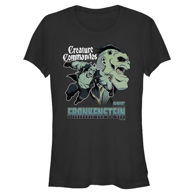 Juniors Creature Commandos Zombified Frankenstein T Shirt