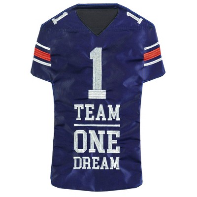 Football Jersey Navy and Orange 13 X 19 Polyester Outdoor Hanging Garden Flag