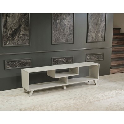 67" Engineered Wood Mid Century Modern TV Stand with Open Shelving and Entertainment Centre for Living Room
