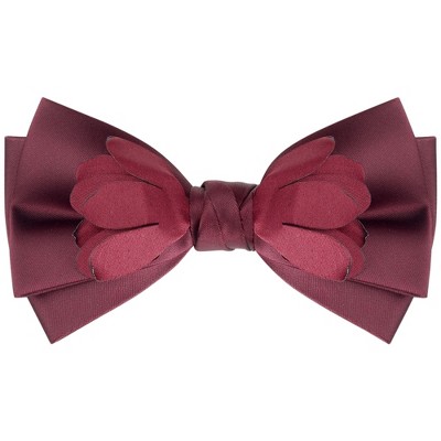 INSPIRE CHIC Men's Solid Color Pre-tied Adjustable Strap Bow Tie
