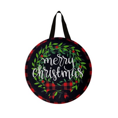 Briarwood Lane Door Hanger 18x12 Christmas Wreath Burlap For Christmas Door Hanger