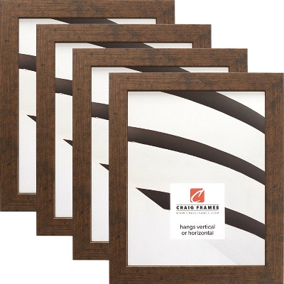 Craig Frames Essentials Modern Rustic Copper Picture Single Image Frame, Set of 4