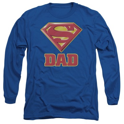Men’s Superman Super Dad Long Sleeve T-Shirt