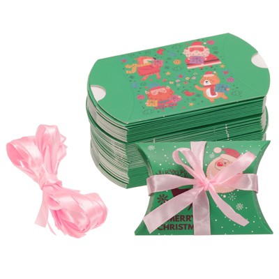 Unique Bargains Gift Wrap Versatile Candy Favor Boxes Gift Wrap Pillow Box 50 Pcs