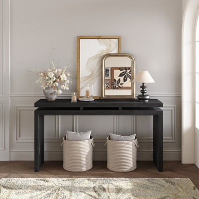 Kumasinova 60" Narrow Console Table,Farmhouse Entryway Table with Double Board Suspension Design,Antique Entry Table for Hallway,Living Room