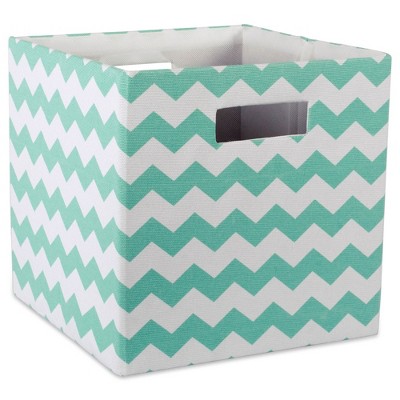 Polyester Cube Chevron Aqua Square 13x13x13