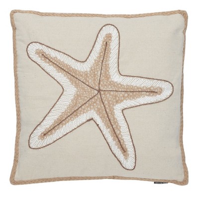 Hema Starfish Pillow - Natural - 18"X18" - Safavieh