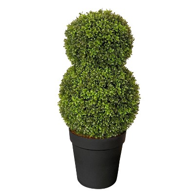 Haute Decor Adjustable Double Ball Boxwood Topiary