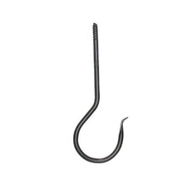 Hookery Ceiling Hook for Planters, Lanterns, or Indoor or Outdoor Use – Heavy-Duty, Supports up to 30lb, Black, 5"