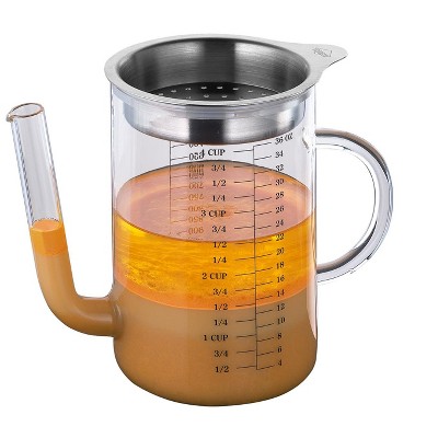 Kuchenprofi Stainless Steel & Borosilicate Glass Gravy Separator, 34-ounce