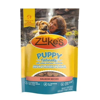 Zukes Puppy Naturals Soft Chews with Vitamins & Minerals Salmon Flavor Training Dog Treats - 5oz