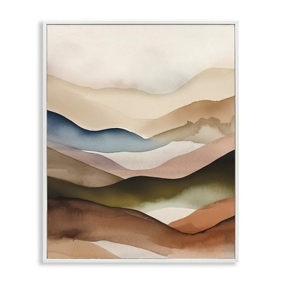Stupell Industries Abstract Mountain Range Black Framed Giclee Art