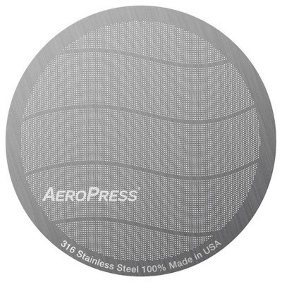 AeroPress Stainless Steel Filter: Metal Coffee Maker Accessory, Silver, 1 Year Warranty