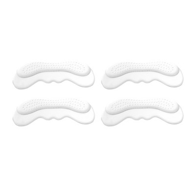 Unique Bargains Concealed Shoes Heel Pads One Size Transparent 2 Pair