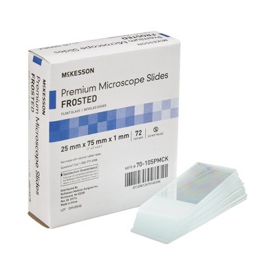 McKesson Glass Microscope Slides Extra-Frosted End 25 X 75 X 1 mm