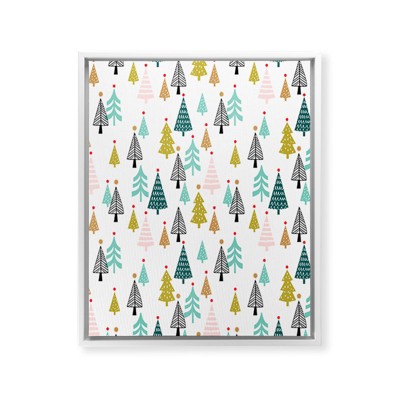 Wendy Kendall tiny trees Framed Art Canvas - Society6