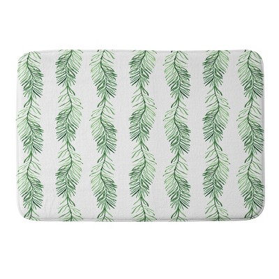 Deny Designs Gabriela Fuente Natumas Memory Foam Bath Rug Green : Microfiber, Machine Washable, Non-Slip Backing