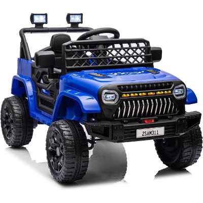 12V Kids Ride On Truck, Battery Powered Ride On Car Toy for Toddles, Electric Vehicle with 2.4G Remote Control, LED Lights, Music