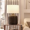 Hudson and Canal 27" Tall Oversized/Rattan Table Lamp with Fabric Shade - 4 of 4