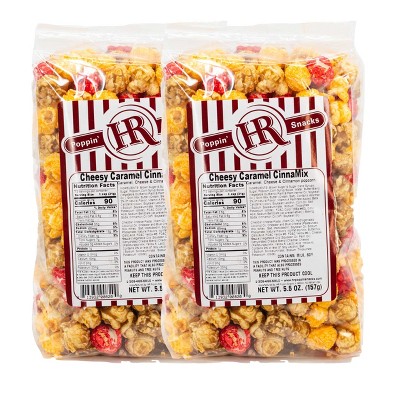HR Poppin' Snacks 5.5 oz Cheesy Caramel Cinnamix Popcorn - Pack of 2