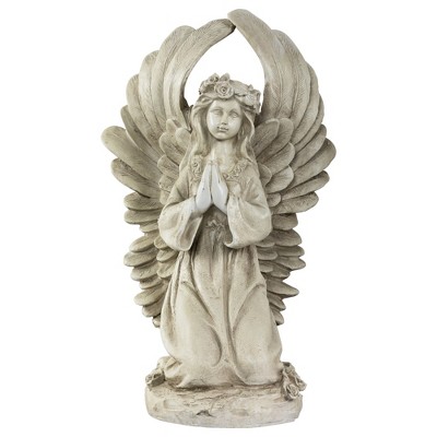 Northlight 15.25" Angel Kneeling in Prayer Outdoor Garden Statue