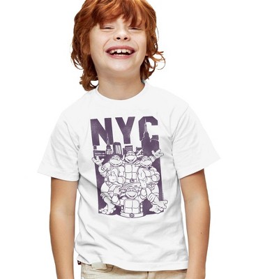 Teenage Mutant Ninja Turtles NYC Kids T Shirt For Youth  White