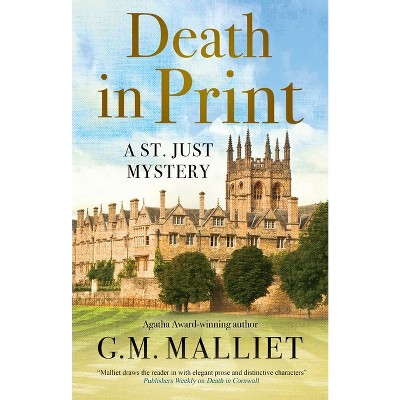 Death in Print - (St. Just Mysteries) Large Print by  G M Malliet (Hardcover)