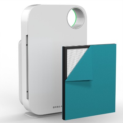 3-Stage H13 True HEPA 5-in-1 Air Purifier for Rooms up to 600 sq. ft. reduces Allergies, Asthma, Pets, Odor, Smoke - OVAL AIR