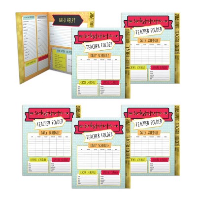 Carson Dellosa Education 6-pack Aim High Substitute Teacher Folder