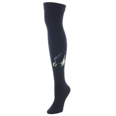 Natori Sora Bird & Vine Over The Knee Sock 9-11