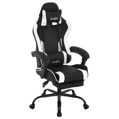 FDW Gaming Chair Racing Desk Chair with Footrest Lumbar Support Headrest Armrest Task Rolling Swivel Adjustable PC Gamer Chair