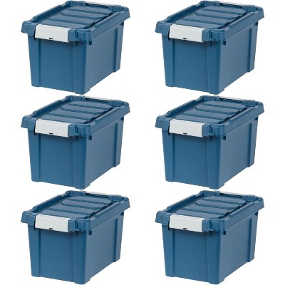 IRIS USA Lockable Heavy Duty Plastic Storage Bins Container with Lids and Secure Latching Buckles