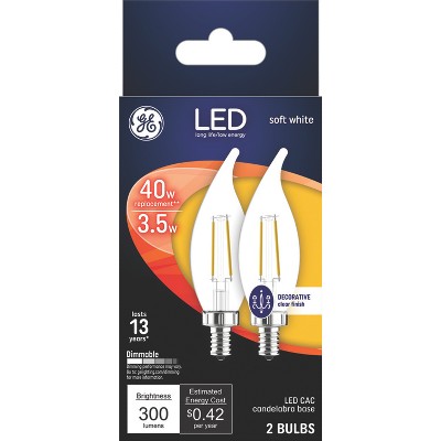 GE 2pk 40W Light Bulbs Soft White