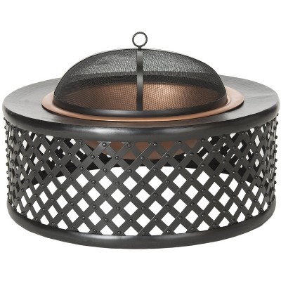 Jamaica Outdoor Fire Pit - PIT1007 - Copper/Black - Safavieh